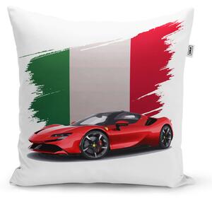Sablio Polštář Ferrari Italská vlajka - 40x40 cm