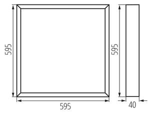 Kanlux 39230 - LED Přisaz. panel BLINGO AIO LED/40W/230V 60x60 cm CRI 90