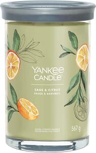 Yankee Candle vonná svíčka Signature Tumbler ve skle velká Sage & Citrus 567g