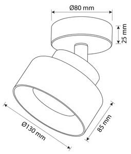Brilagi - LED Bodové svítidlo AURA LUX 1xGX53/30W/230V pr. 13 cm černá/zlatá