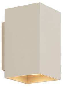 Moderní nástěnná lampa béžová GU10 50mm čtvercová 2-světla - Sandy