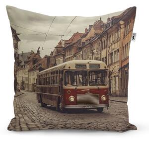 Sablio Polštář Historický autobus - 40x40 cm