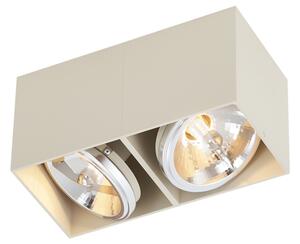 Moderní nástěnné bodové svítidlo béžové, otočné, 2 světla - Box