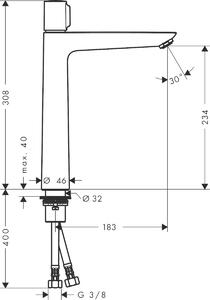 Hansgrohe Talis E umyvadlová baterie stojící chrom 71753000