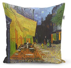 Sablio Polštář Terasa kavárny v noci - Vincent van Gogh - 40x40 cm