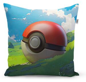 Sablio Polštář Pokemon ball Krajina - 40x40 cm