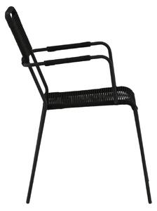 Jídelní židle Lindos, 2ks, černá