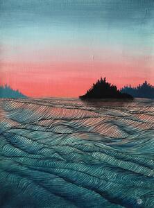 Ilustrace Pink sea, Ania Witwitzka