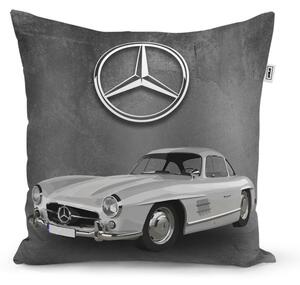 Sablio Polštář Mercedes-Benz 300 SL Šedé pozadí - 40x40 cm