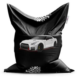 Sablio Sedací vak Nissan GTR 35 Černý - 150x100 cm