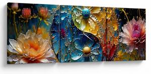 Obraz - Harmonie a rovnováha (s hodinami) (90x30 cm)