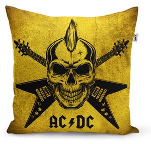 Sablio Polštář ACDC Lebka - 40x40 cm