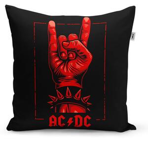 Sablio Polštář ACDC Červená ruka - 40x40 cm