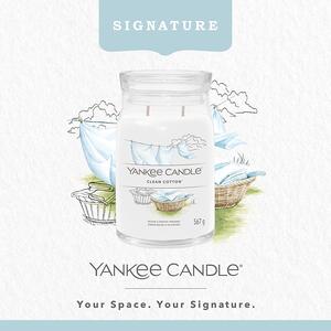 Yankee Candle vonná svíčka Signature ve skle velká Clean Cotton 567 g