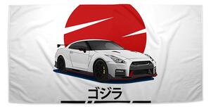 Sablio Ručník Nissan GTR 35 Japonské slunce - 30x50 cm