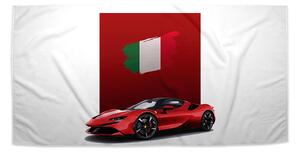 Sablio Ručník Ferrari Italská vlajka na červeném bloku - 30x50 cm
