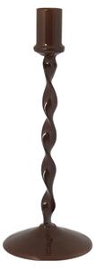 Skleněný svícen Eneby Brown 24 cm