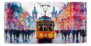 Sablio Ručník Žlutá tramvaj Paint - 30x50 cm