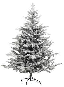 Umělý vánoční stromeček na kovovém stojanu, s umělým sníhem, 150 cm