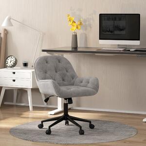 Vinsetto Kancelářská židle, Kancelářská židle s sametovým povrchem, 360° otočné sedadlo, Výškově nastavitelné, Ergonomická židle s kulatým opěradlem