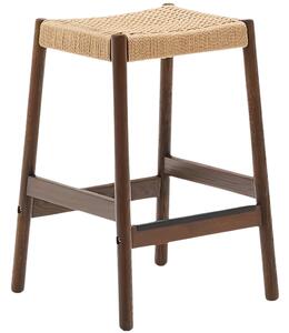 Ořechová stolička Kave Home Yalia s výpletem 66 cm