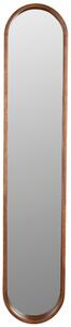 White Label Hnědé dřevěné závěsné zrcadlo WLL NYKO 120 x 24 cm