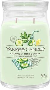 Yankee Candle vonná svíčka Signature ve skle velká Cucumber Mint Cooler 567 g