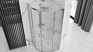 Rea Look, čtvrtkruhový sprchový kout 90x90x190 cm, 5mm čiré sklo, chromový profil, REA-K7905