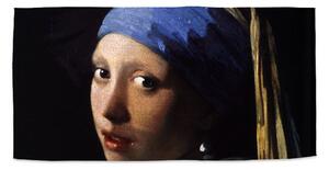 Sablio Ručník Dívka s perlou - Johannes Vermeer - 30x50 cm