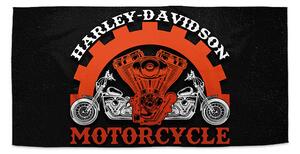 Sablio Ručník Harley-Davidson motor Černé pozadí - 30x50 cm