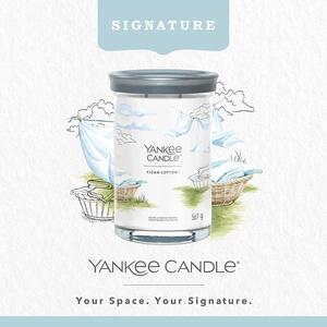 Yankee Candle vonná svíčka Signature Tumbler ve skle velká Clean Cotton 567 g