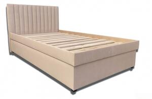 Manželská postel 120 cm Peissa (béžová) (bez matrace) (s roštem dřevěným laťkovým). 1052041