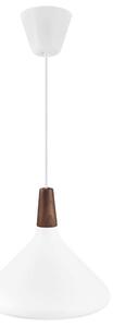 Skleněný lustr NORDLUX Nori s ořechovým dřevem Varianta: Ø 270 x 245 x 3000 mm, E27, 40 W, bílá