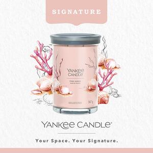 Yankee Candle vonná svíčka Signature Tumbler ve skle velká Pink Sands™ 567 g