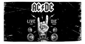 Sablio Ručník ACDC Live fast, die young - 30x50 cm