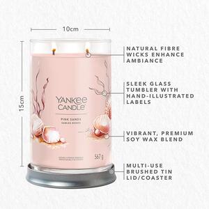 Yankee Candle vonná svíčka Signature Tumbler ve skle velká Pink Sands™ 567 g