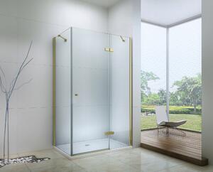 Sprchový kout MEXEN ROMA 70x70 cm - zlatý - čiré sklo