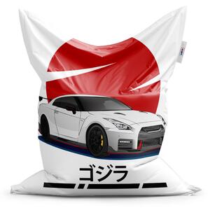 Sablio Sedací vak Nissan GTR 35 Japonské slunce - 150x100 cm