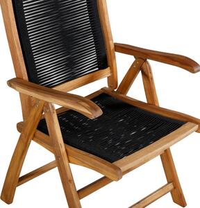 Skládací židle Peter, 2ks, přírodní barva