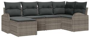 Set pohovek 6 ks Šedá polyratan 3354778