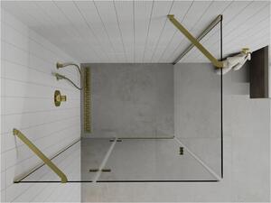 Sprchový kout MEXEN ROMA 70x70 cm - zlatý - čiré sklo