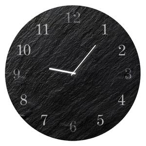 Nástěnné hodiny Styler Glassclock Carbon, ⌀ 30 cm