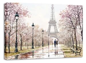 Obraz Styler Canvas Watercolor Paris Melancholy, 85 x 113 cm