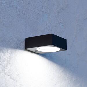 EGLO Solární LED venkovní nástěnné svítidlo Darfano, černá, šířka 14 cm, stmívatelný, Černá, Plast, Moderní, Nástěnné svítidlo