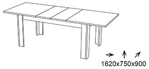 Jedálenský stôl typ TA-21 Taylor (dub wotan) (pre 6 8 osob). 1041901