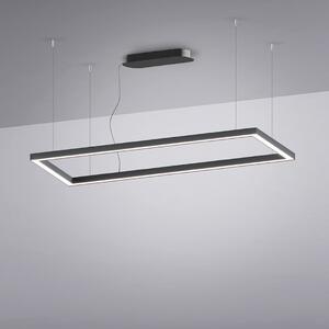 Team Italia Designové LED závěsné svítidlo EDGE, 143x59cm, 3000K, mikroprizma Barva: Černá