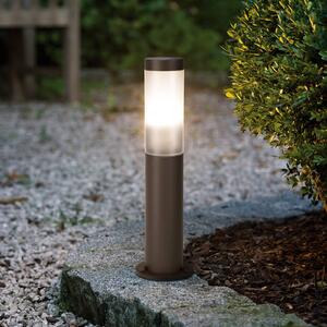 EGLO Stojací lampa Helsinki, rezavě hnědá, výška 45 cm, nerezová ocel, senzor, Hnědá / rez, Nerezová ocel, Moderní