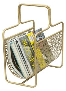 Kovový stojan na časopisy ve zlaté barvě Mauro Ferretti Trivola