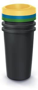 Prosperplast Sada odpadkových košů COMPACTO DROPA 3x 35 L černá