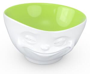 Bílo-pistáciová porcelánová usměvavá miska 58products